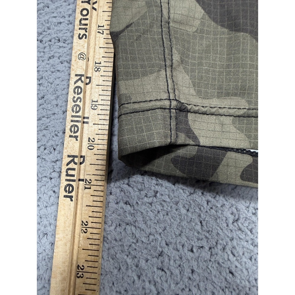 DaHui Hybrid Collection Shorts Mens 32 Green Camo Cargo Stretch 10 Inseam Summer - Picture 8 of 11